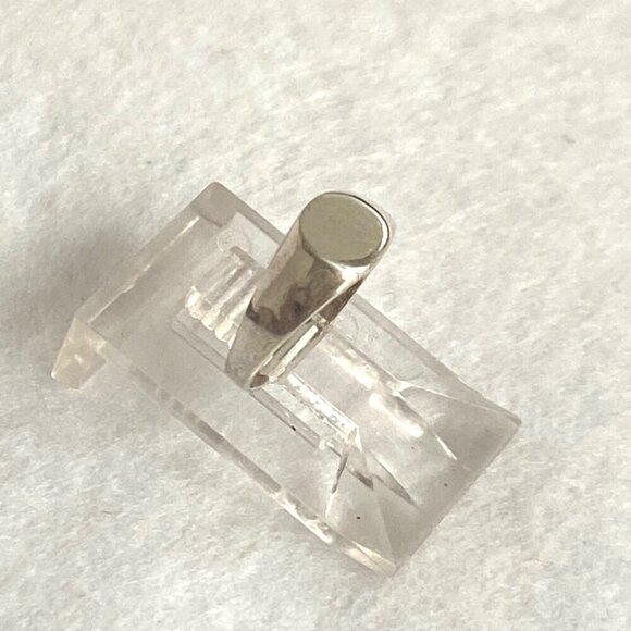 VTG Sterling Silver 925 Very Tiny Blank Baby Signet Ring < Size 1 Baby Ring - Picture 14 of 16